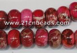 CDI588 15.5 inches 9*14mm rondelle dyed imperial jasper beads