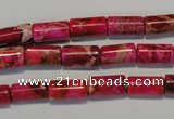 CDI591 15.5 inches 6*12mm tube dyed imperial jasper beads