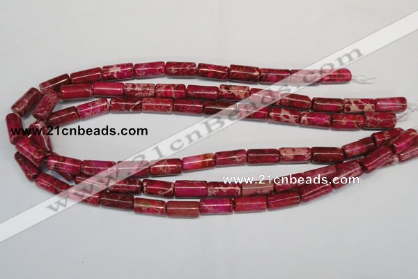 CDI594 15.5 inches 8*16mm tube dyed imperial jasper beads