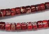 CDI596 15.5 inches 4*8mm tube dyed imperial jasper beads