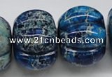CDI60 16 inches 26*35mm pumpkin dyed imperial jasper beads