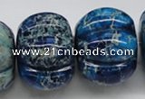 CDI60 16 inches 26*35mm pumpkin dyed imperial jasper beads