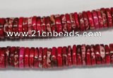 CDI602 15.5 inches 2*10mm heishi dyed imperial jasper beads