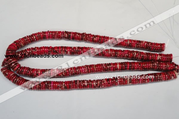 CDI602 15.5 inches 2*10mm heishi dyed imperial jasper beads