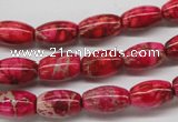 CDI605 15.5 inches 8*12mm rice dyed imperial jasper beads