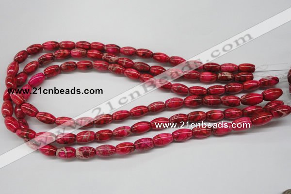 CDI605 15.5 inches 8*12mm rice dyed imperial jasper beads