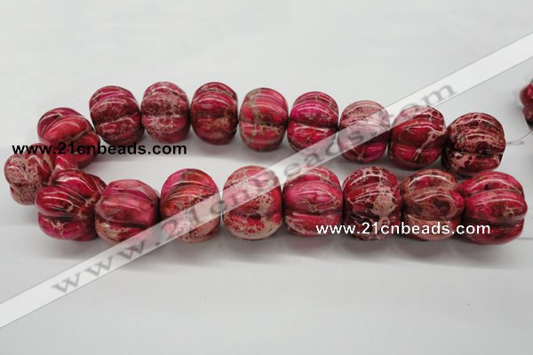 CDI610 15.5 inches 22*30mm pumpkin dyed imperial jasper beads