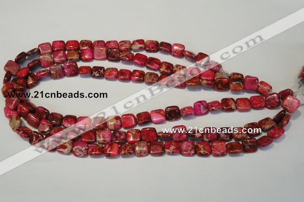 CDI621 15.5 inches 12*12mm square dyed imperial jasper beads