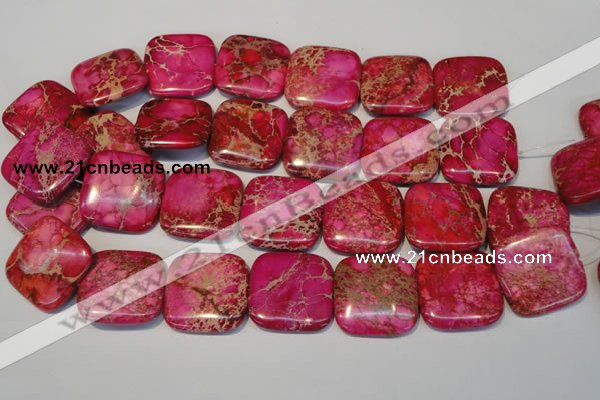 CDI627 15.5 inches 30*30mm square dyed imperial jasper beads