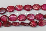 CDI642 15.5 inches 8*10mm oval dyed imperial jasper beads