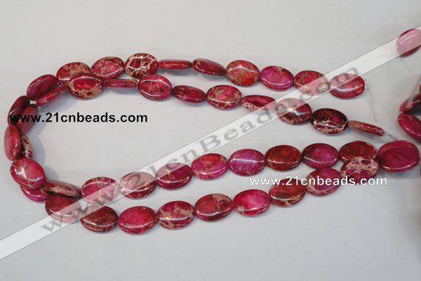 CDI645 15.5 inches 13*18mm oval dyed imperial jasper beads