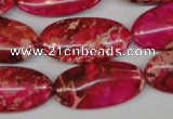 CDI647 15.5 inches 15*30mm oval dyed imperial jasper beads