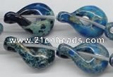 CDI66 16 inches 20*30mm petal shaped dyed imperial jasper beads