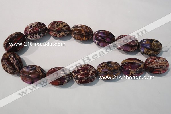 CDI701 15.5 inches 22*28mm star fruit shaped dyed imperial jasper beads