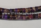 CDI704 15.5 inches 3*6mm heishi dyed imperial jasper beads