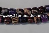 CDI705 15.5 inches 6*8mm nuggets dyed imperial jasper beads