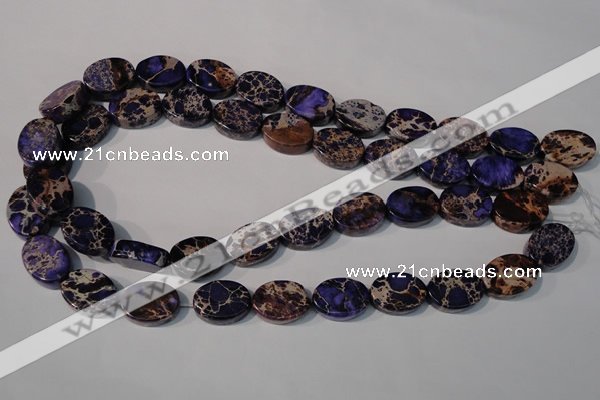 CDI710 15.5 inches 13*18mm oval dyed imperial jasper beads