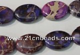 CDI711 15.5 inches 13*18mm oval dyed imperial jasper beads