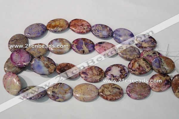 CDI712 15.5 inches 22*30mm oval dyed imperial jasper beads