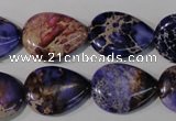 CDI714 15.5 inches 15*20mm flat teardrop dyed imperial jasper beads