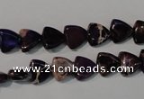 CDI719 15.5 inches 8*8mm triangle dyed imperial jasper beads