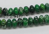 CDI72 16 inches 6*10mm rondelle dyed imperial jasper beads wholesale