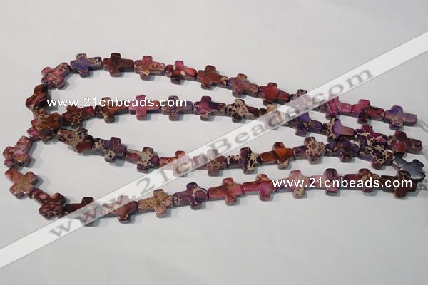 CDI722 15.5 inches 12*16mm cross dyed imperial jasper beads