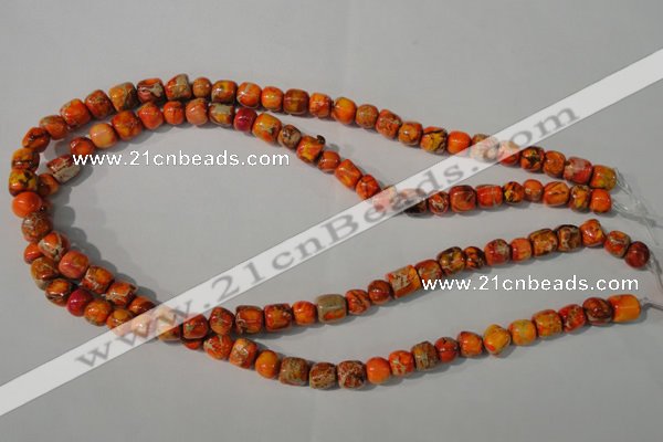 CDI732 15.5 inches 6*7mm – 8*9mm nuggets dyed imperial jasper beads