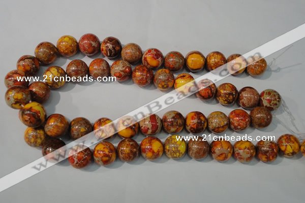 CDI742 15.5 inches 16mm round dyed imperial jasper beads