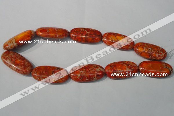 CDI752 15.5 inches 20*40mm oval dyed imperial jasper beads