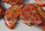 CDI760 15.5 inches 19*32mm – 22*38mm freeform dyed imperial jasper beads