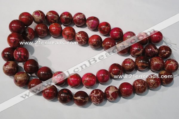 CDI763 15.5 inches 16mm round dyed imperial jasper beads