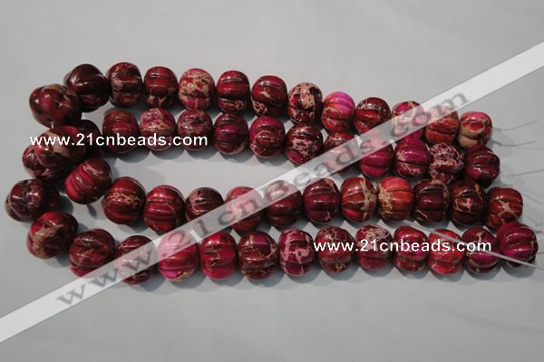 CDI767 15.5 inches 15*18mm pumpkin dyed imperial jasper beads