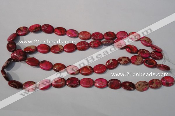 CDI782 15.5 inches 12*16mm oval dyed imperial jasper beads