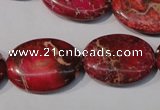 CDI783 15.5 inches 18*25mm oval dyed imperial jasper beads