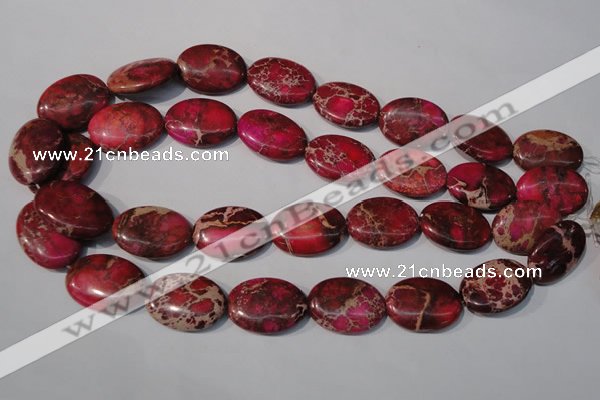 CDI783 15.5 inches 18*25mm oval dyed imperial jasper beads