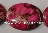 CDI784 15.5 inches 30*40mm oval dyed imperial jasper beads