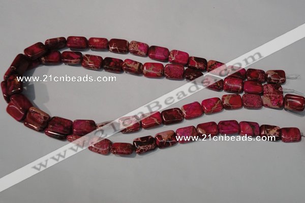 CDI796 15.5 inches 10*14mm rectangle dyed imperial jasper beads