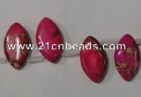 CDI797 Top-drilled 10*18mm marquise dyed imperial jasper beads