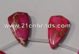 CDI798 Top-drilled 16*27mm flat teardrop dyed imperial jasper beads