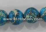 CDI808 15.5 inches 18mm round dyed imperial jasper beads wholesale