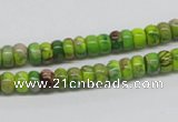 CDI86 16 inches 4*6mm rondelle dyed imperial jasper beads wholesale