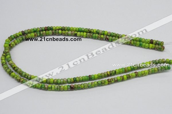 CDI86 16 inches 4*6mm rondelle dyed imperial jasper beads wholesale