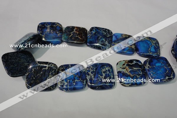 CDI903 15.5 inches 34*34mm square dyed imperial jasper beads