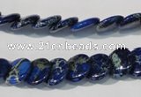 CDI911 15.5 inches 12mm flat round dyed imperial jasper beads