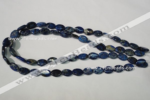 CDI913 15.5 inches 10*14mm oval dyed imperial jasper beads