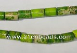 CDI919 15.5 inches 6*8mm tube dyed imperial jasper beads