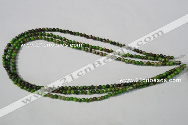 CDI920 15.5 inches 4mm round dyed imperial jasper beads