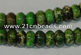 CDI927 15.5 inches 6*10mm rondelle dyed imperial jasper beads