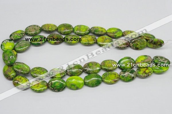 CDI93 16 inches 15*20mm oval dyed imperial jasper beads wholesale